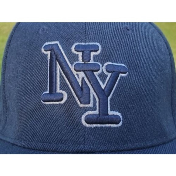 New York Yankees Wool Blend Hat Adjustable Embroidered Navy Blue Unbranded - Picture 2 of 7